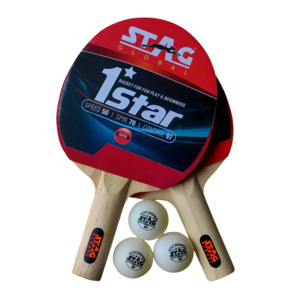 STAG 1 STAR PLAY SET 2 BATS TABLE TENNIS KIT