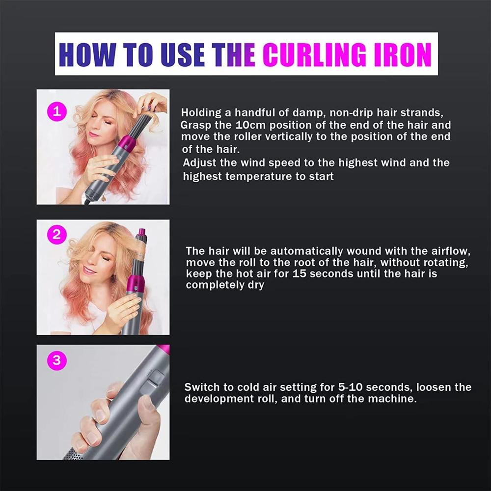 5 in 1 Multifunctional Hair Curly Hot Air Styler