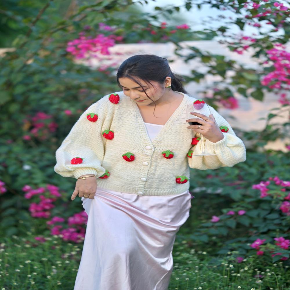 Strawberry 3D Cardigan