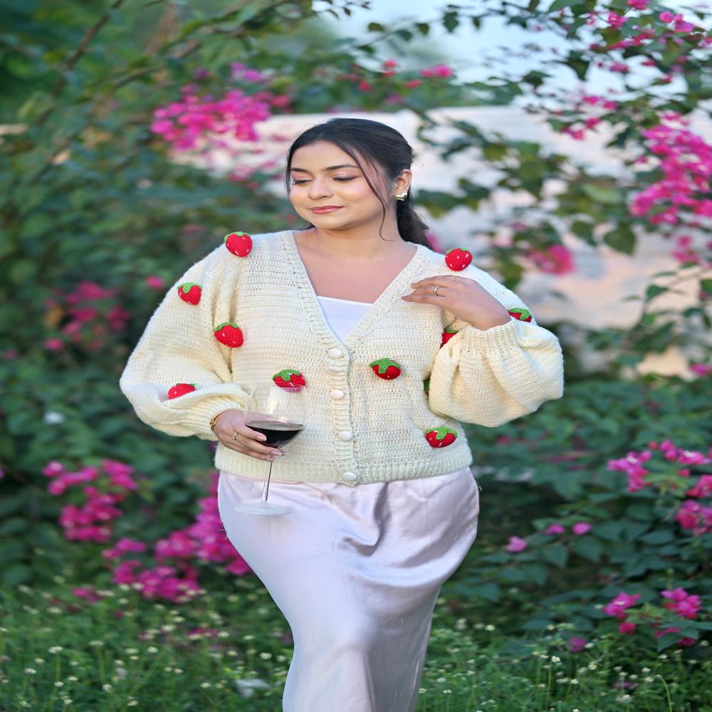 Strawberry 3D Cardigan