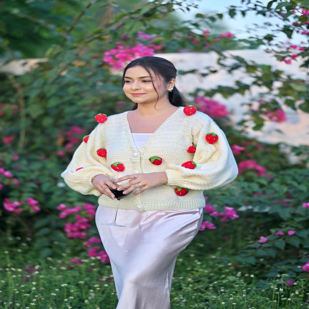 Strawberry 3D Cardigan