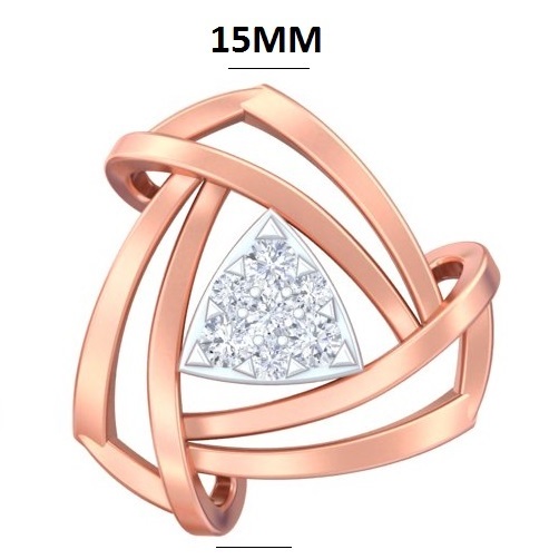 Trillion Vortex Studs Earrings - Diamond Carat Weight: 18 Carat