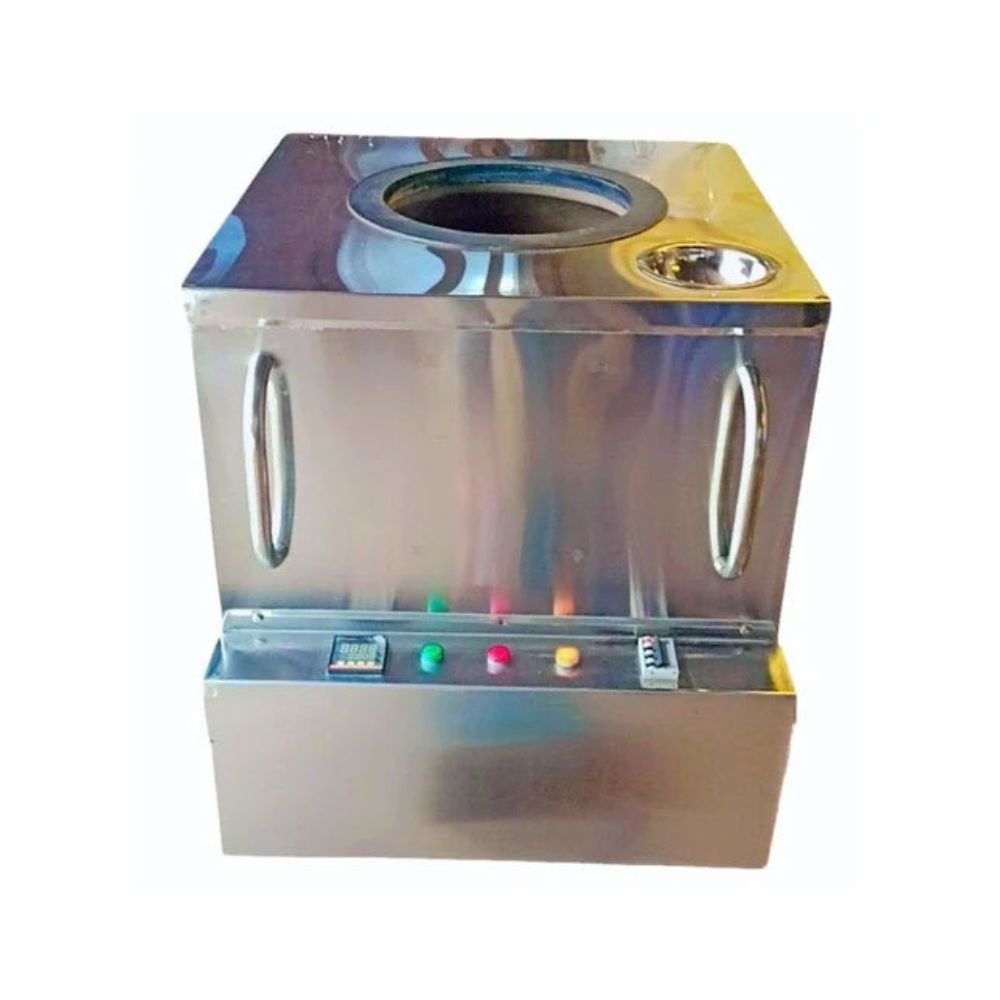 Stainless Steel Tandoor With Clay Pot Inside For Traditional Tandoori Flavor - Color: Silver