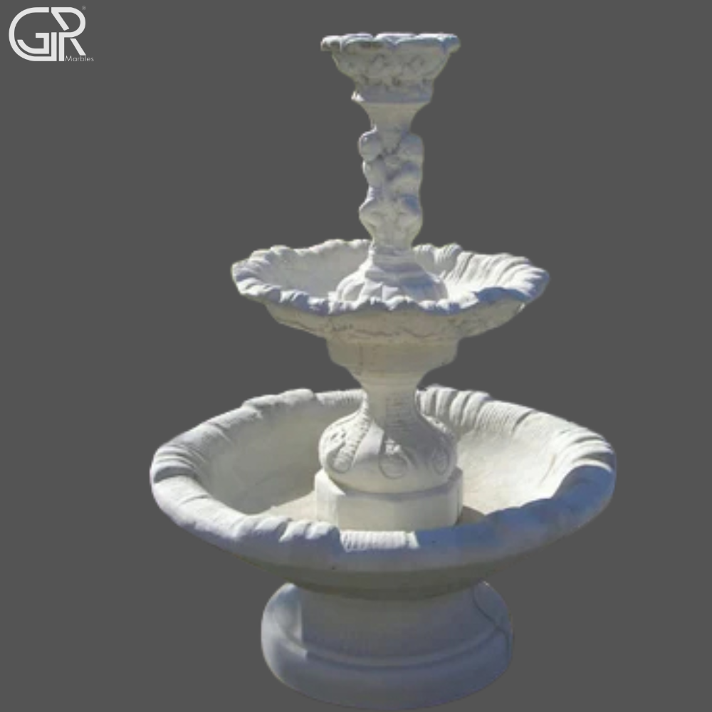 White Marble Waterfalls - Feature: Decorative Fountain