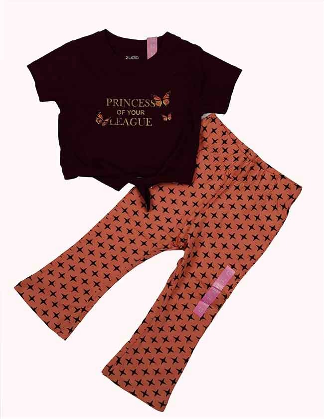 G22177 Girls Printed 2 Pc Set
