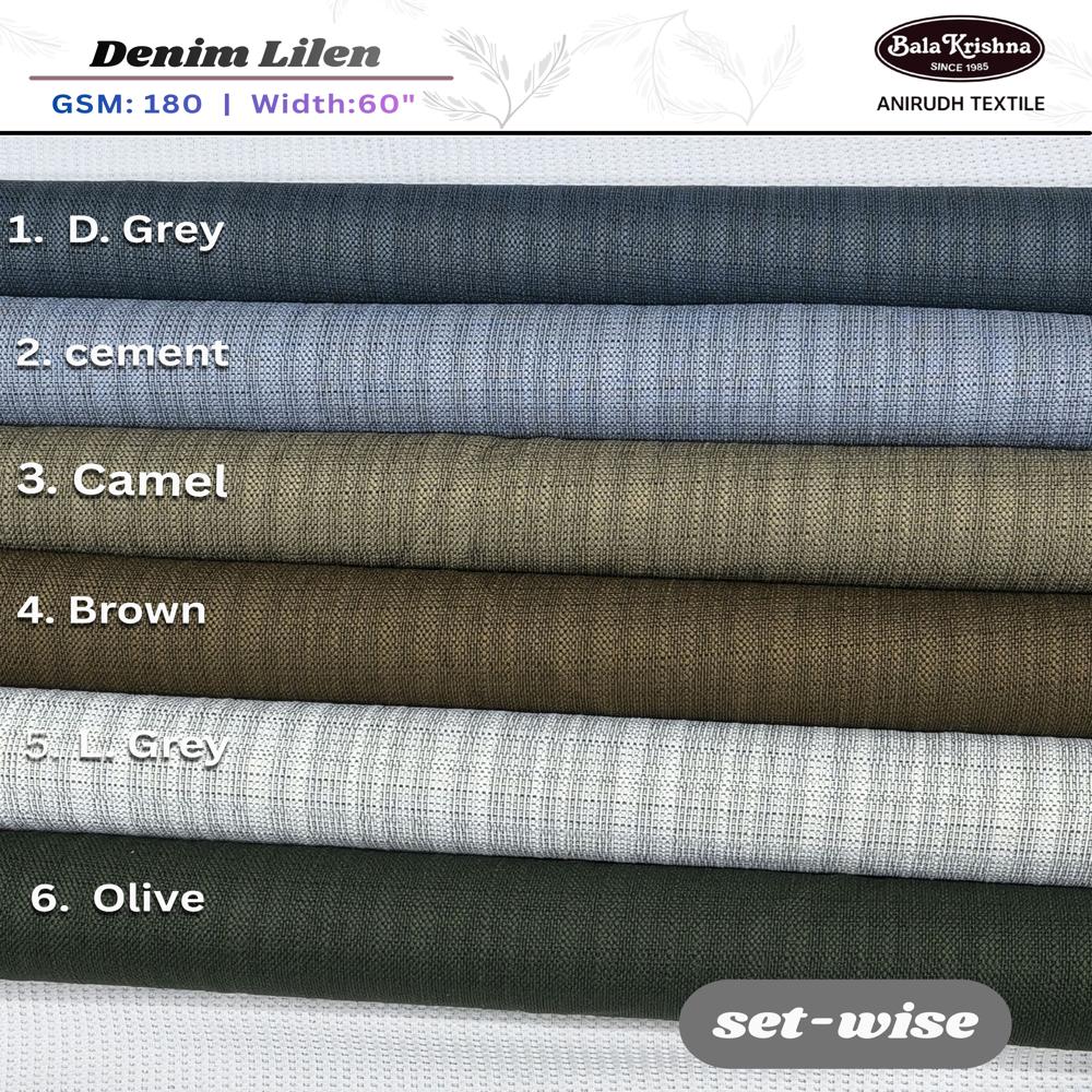 Denim Lilen polyester lycra fabric
