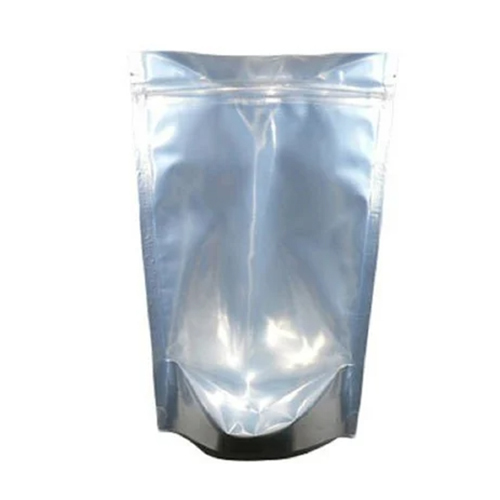 Stand Up Zipper Pouch - Laminated Plastic Film, Custom Sizes 85-300x140-400mm, Transparent/silver/gold, Moisture Proof Leak Proof