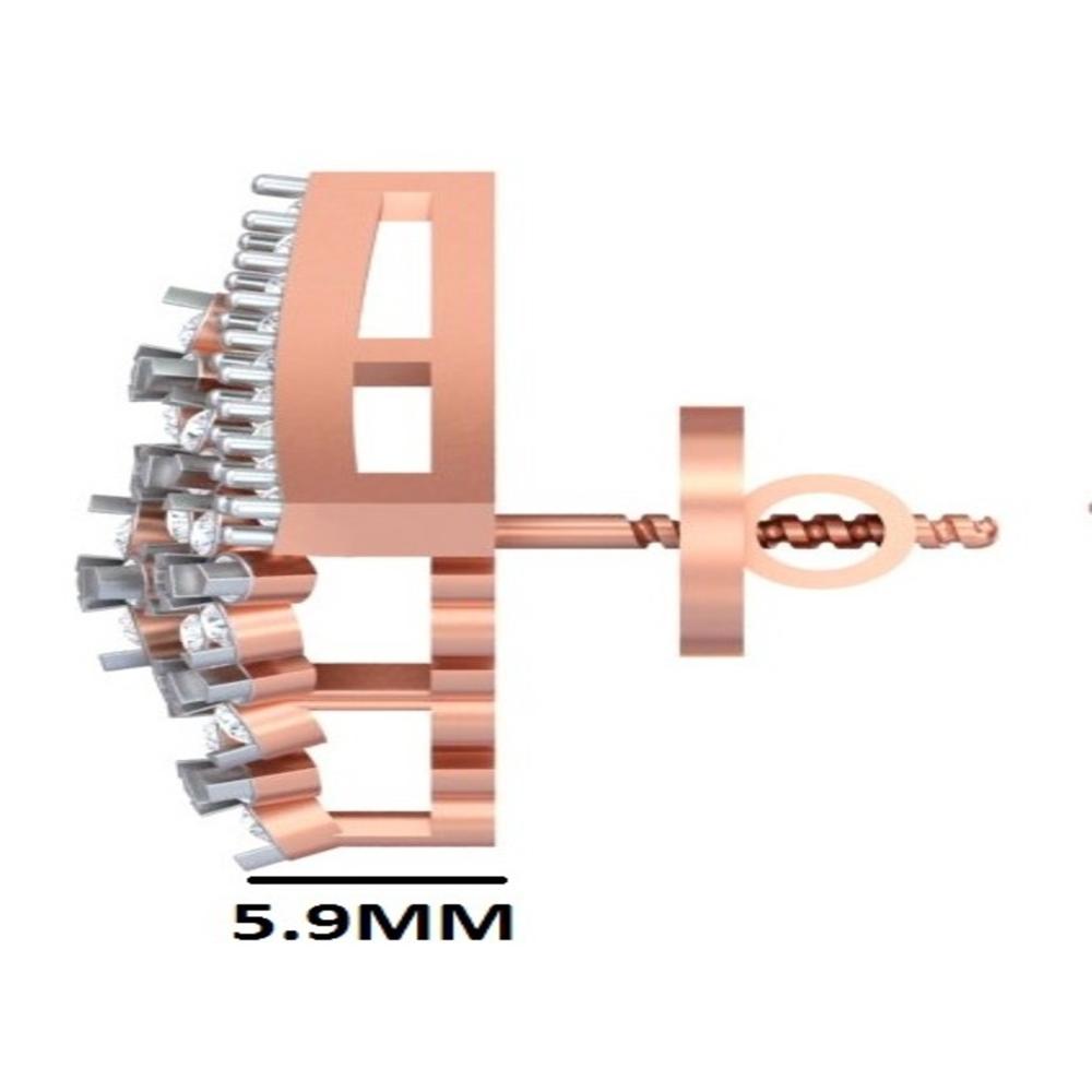 Geometric Floral Lattice Rhombus Stud Earrings