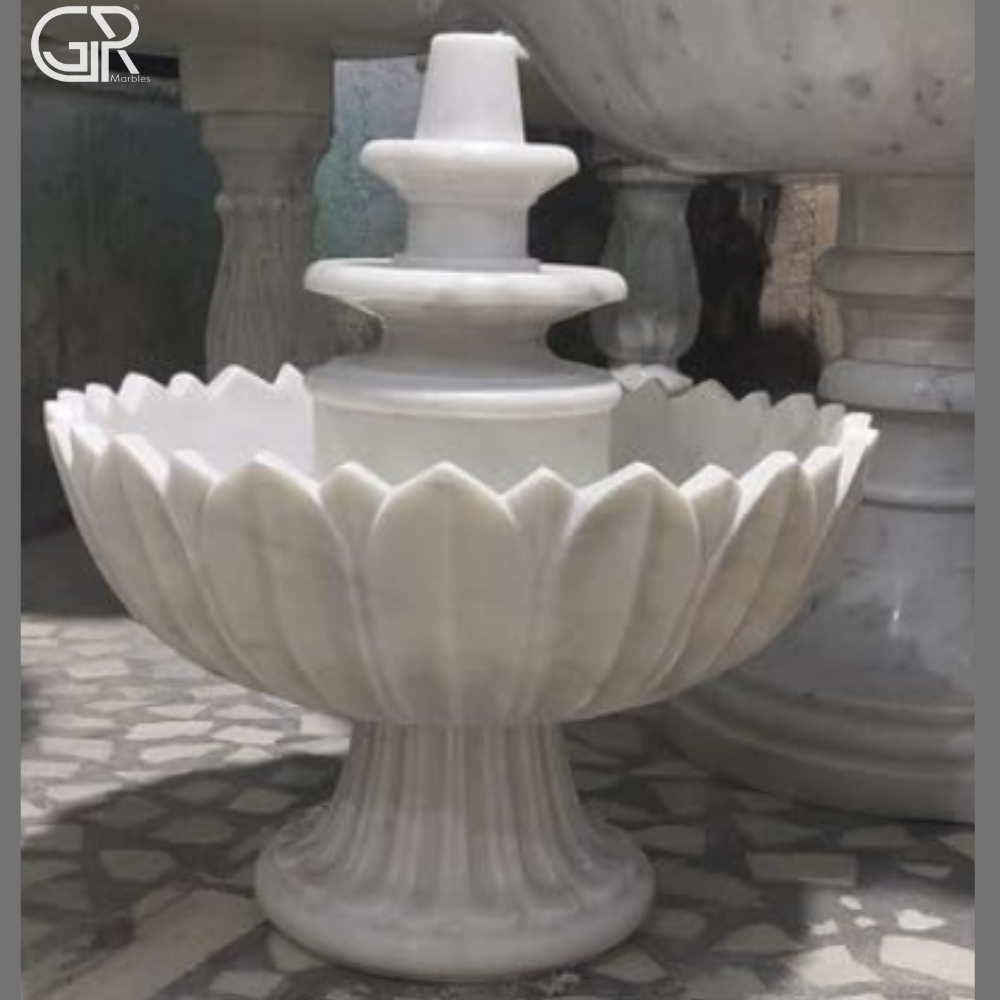 Pure White Marble Fountains
