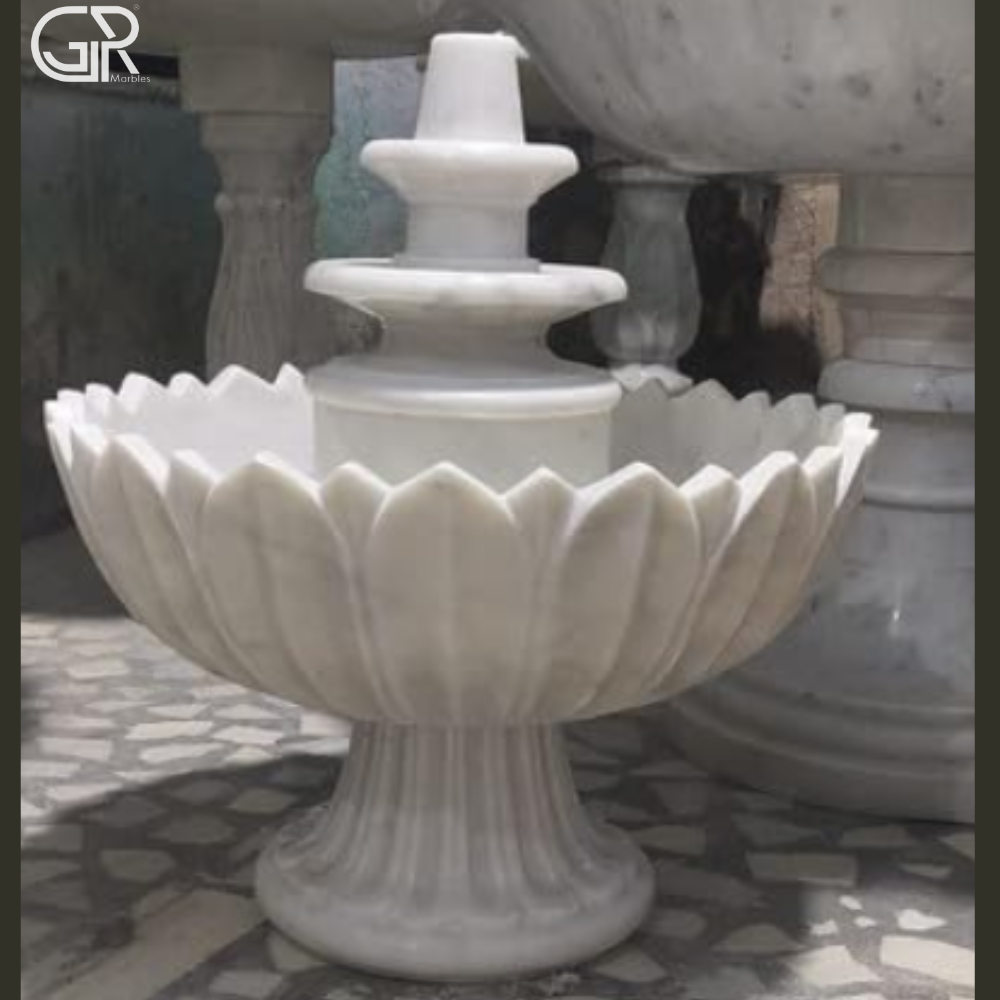 Pure White Marble Fountains