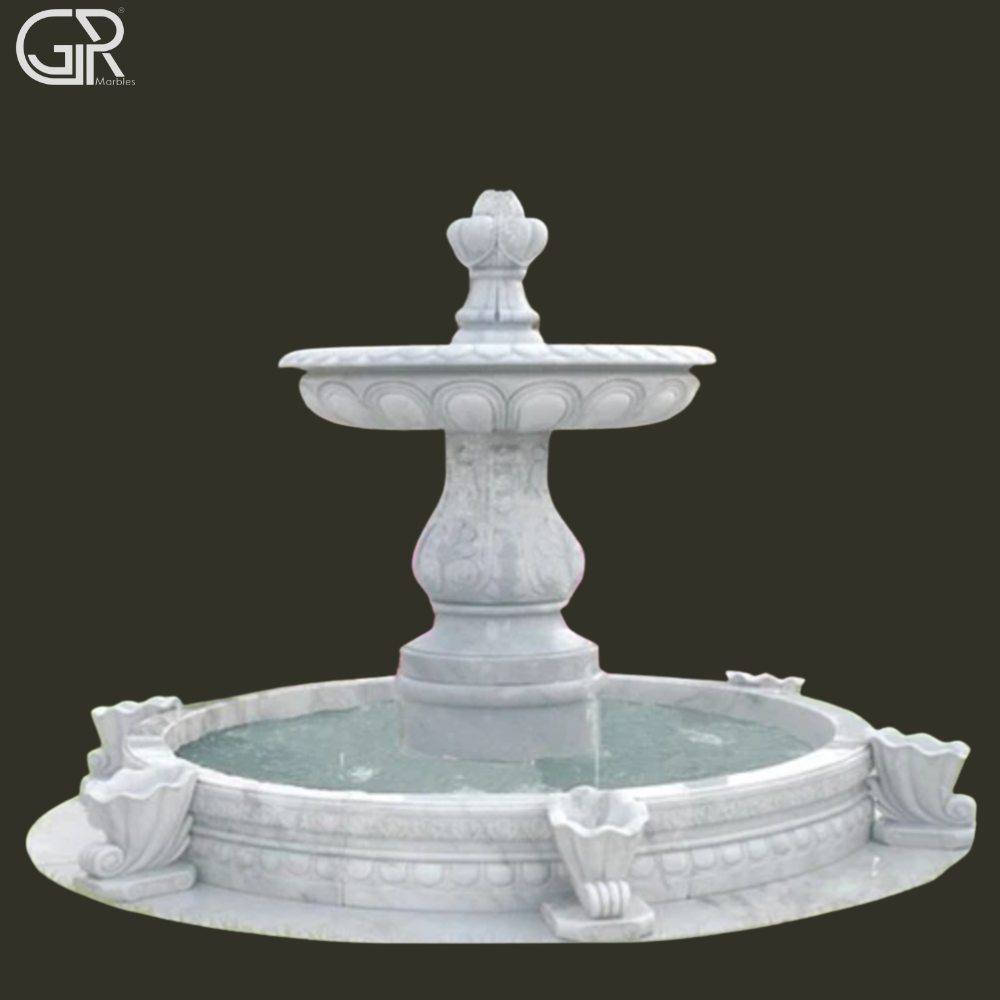 gorgeous outdoor marble fountain