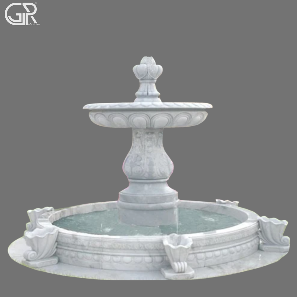 gorgeous outdoor marble fountain