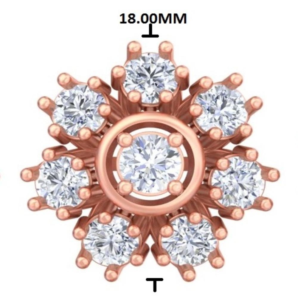 Radiant Bloom Diamond Cluster Stud Earrings (Rose Gold)