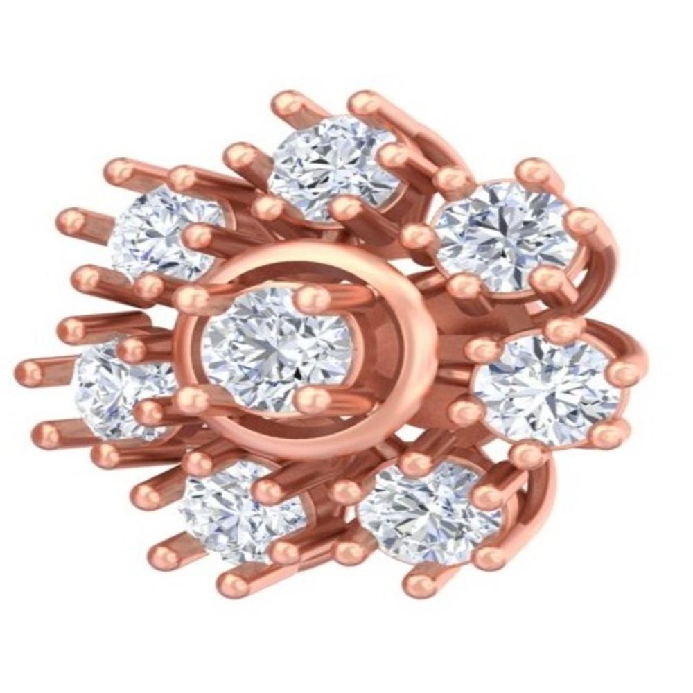 Radiant Bloom Diamond Cluster Stud Earrings (Rose Gold)