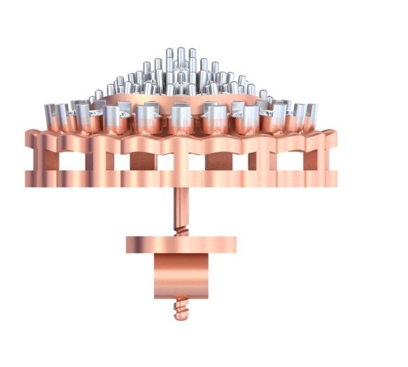 Vintage Fan-Motif Two-Tone Diamond Statement Studs