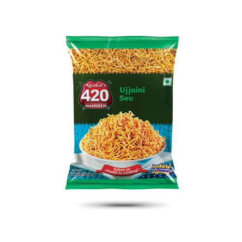 Ujjaini Sev - Gram Flour, 500g, Yellowish Golden | Crispy, Crunchy, Mild Spices, No Artificial Preservatives