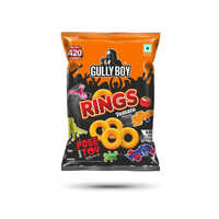 Gullyboy Ring Tomato - Wheat Flour, Machine-fried, Reddish-orange | Crunchy, Tangy, Ready-to-eat Snack, Sealed Packet