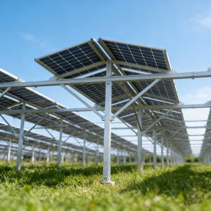 High Clearance Aluminum Solar Structure for Large Scale Solar Farm Projects Agri PV Complementary Mounting System