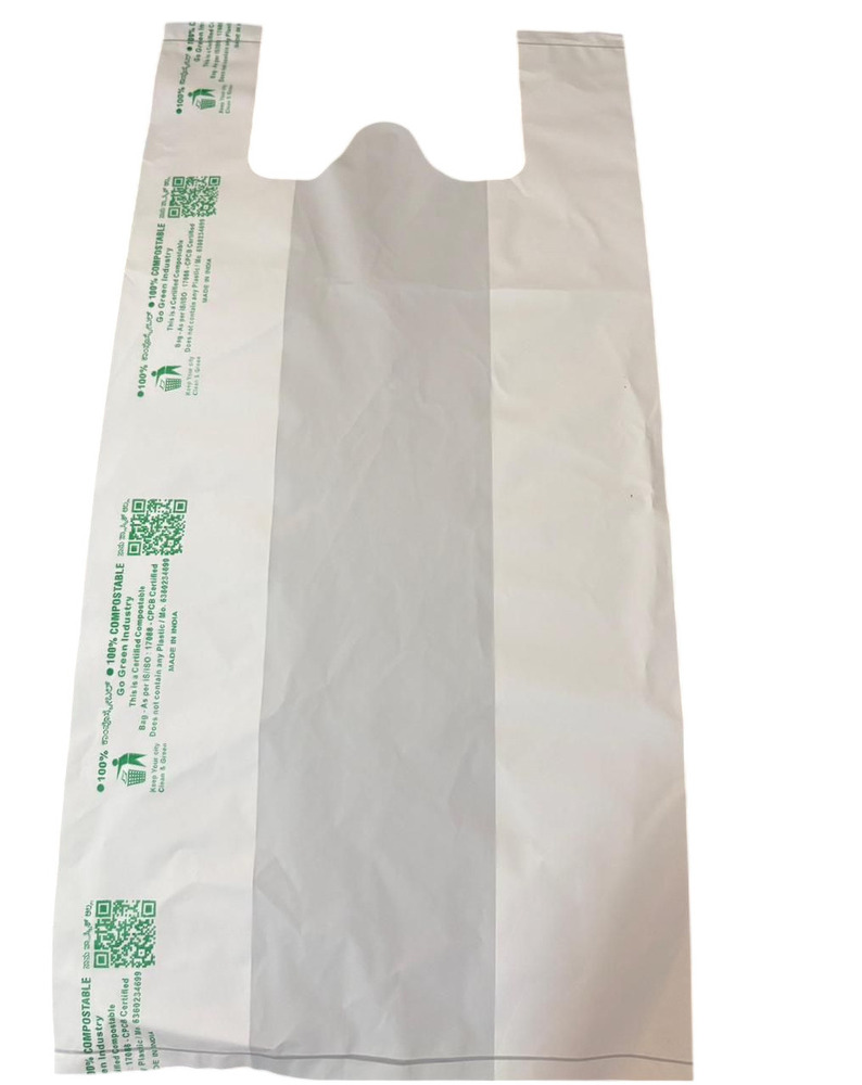 Biodegradable White Carry Bags