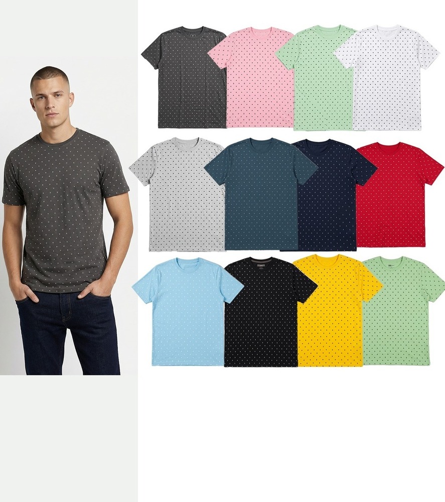 Printed Round Neck T Shirts
