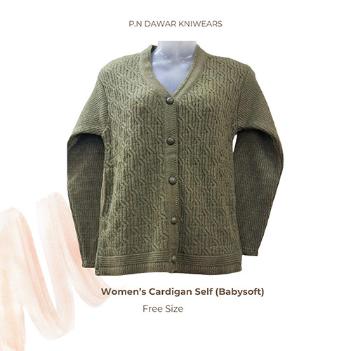 Babsoft Womens Self Cardigan
