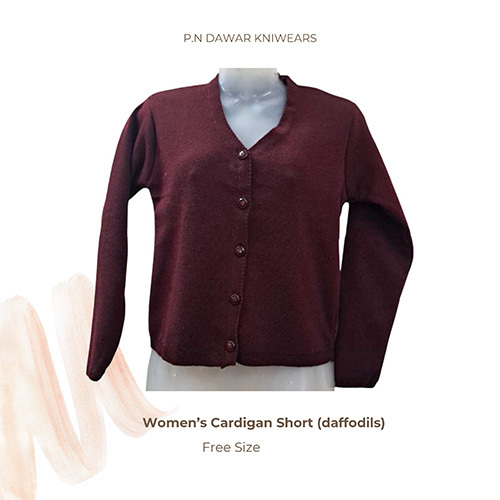 Free Size Womens Daffodils Short Cardigan