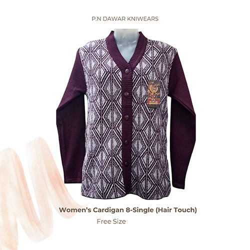 Free Size Womens Hair Touch Cardigan 8 Single
