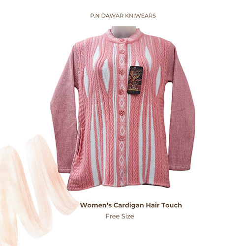 Free Size Womens Hair Touch Cardigan