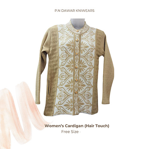 Free Size Womens Hair Touch Fancy Cardigan