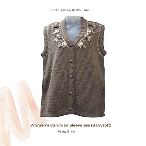 Free Size Womens Sleeveless Cardigan