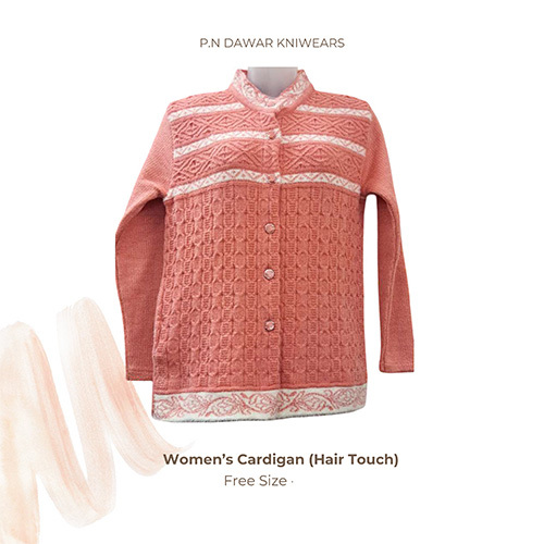 Womens Hair Touch Fancy Cardigan