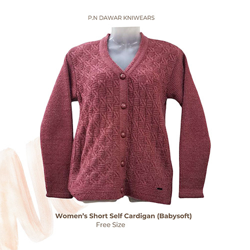 Womens Short Self Cardigan