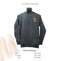 Fleece Melange Sweater - 60% Cotton 40% Polyester, Melange Grey, Medium-xxl | Soft Touch, Breathable, Warmth Retention