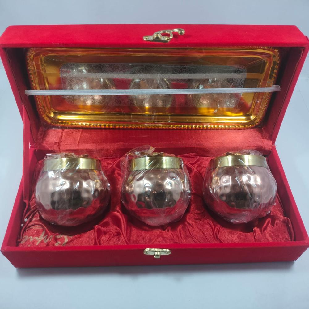 Metal Gifting Jar set of 3 with velvet box