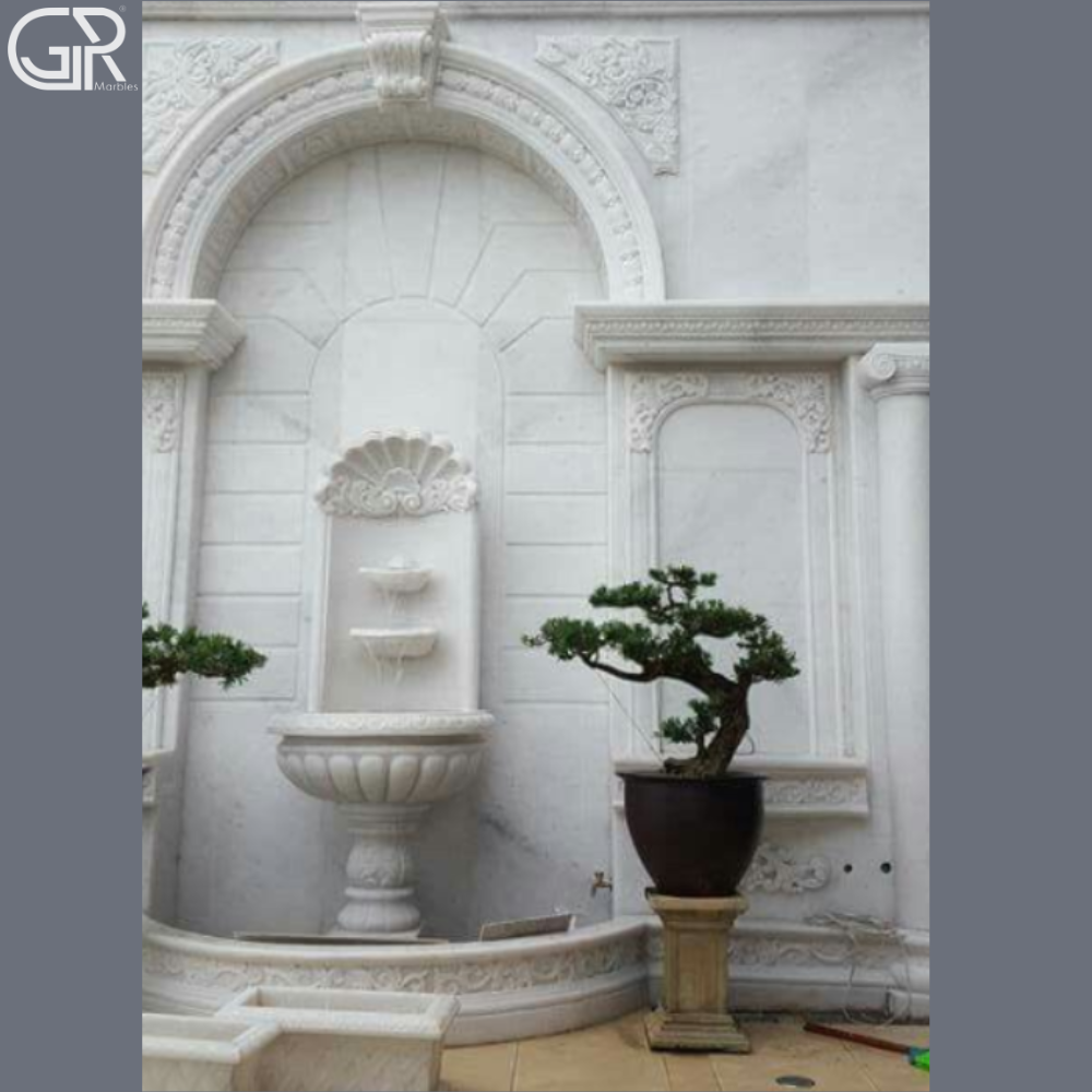 white marble stylish fountain