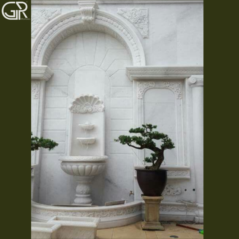 white marble stylish fountain