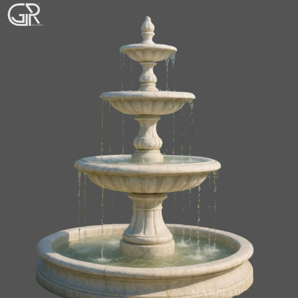 white Marble water fountain