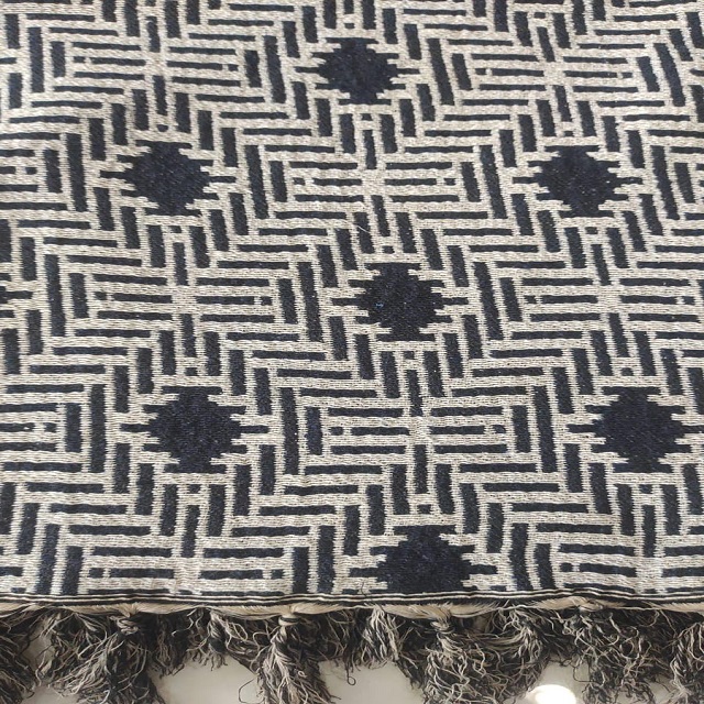 Polyester Cotton Throws - 320 Gsm, Available In All Colors | Jacquard Woven Style For Bed, Sofa, Couch, Drape Use