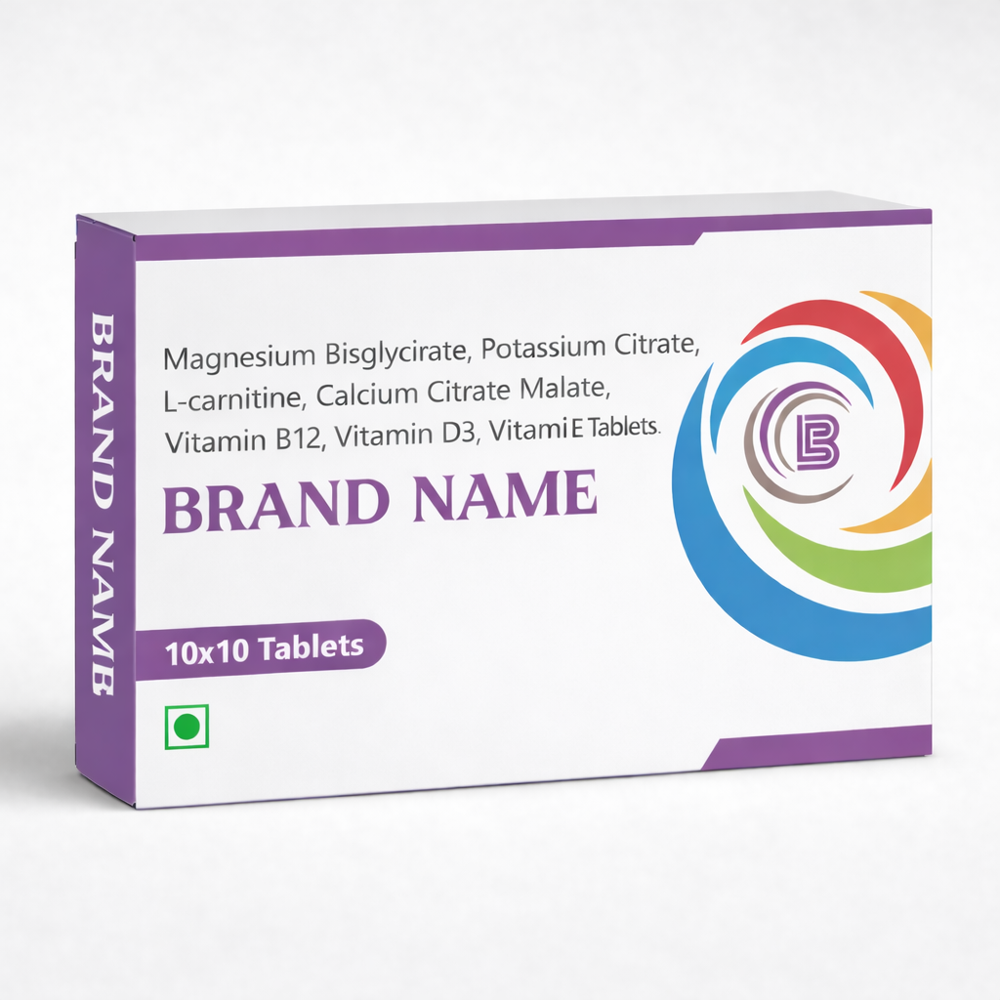 Magnesium Bisglycinate, Potassium Citrate, L-carnitine, Calcium Citrate Malate, Vitamin B12, Vitamin D3, Vitamin E Tablets