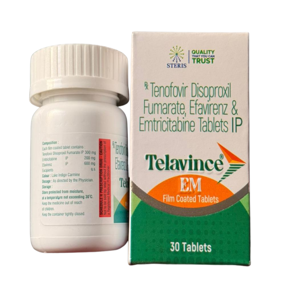 Tenofovir (300mg), Emtricitabine (200mg) & Efavirenz (600 mg)
