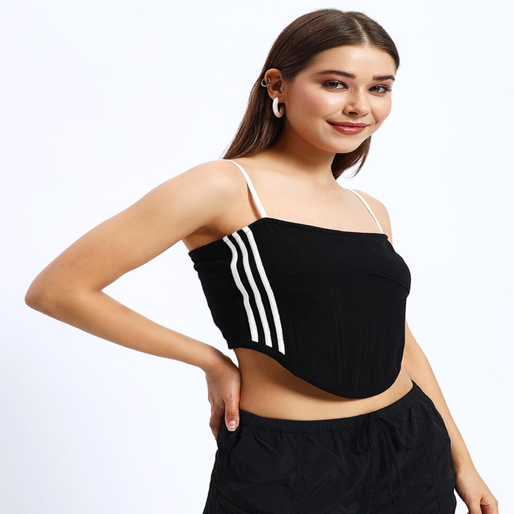 Black Chic Corset - Length: Knee-length Skirt  Centimeter (Cm)