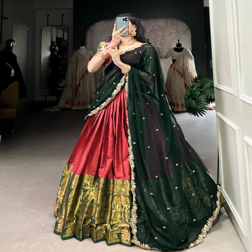 Red samantha lehenga