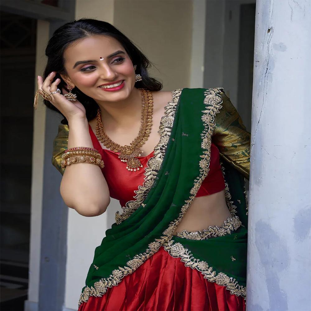 Red samantha lehenga