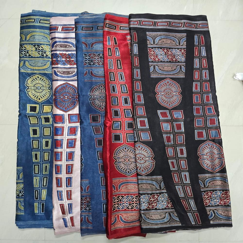 Masroo Ajrakh kali print Fabric