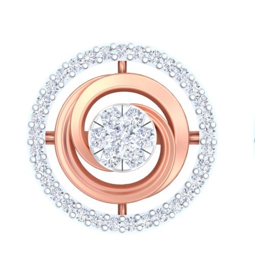 Rose Gold Celestial Swirl Diamond Studs