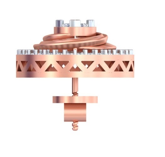 Rose Gold Celestial Swirl Diamond Studs