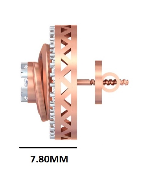 Rose Gold Celestial Swirl Diamond Studs