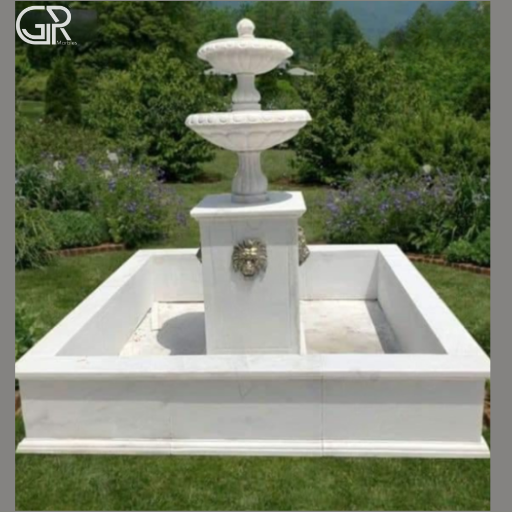 Marble White Water Fountain