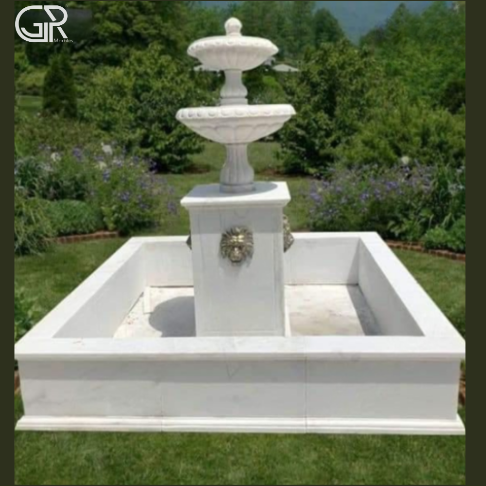 Marble White Water Fountain