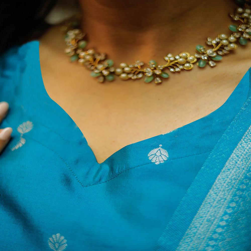 Sky Blue Color Rasmalai  Suit